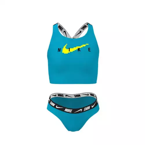 Girls' Nike Tape Crossback Midkini Set Tankini Set Swimsuit