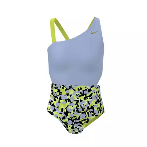 Girls' Nike Shred Camo Asymetrical One-Piece Swimsuit