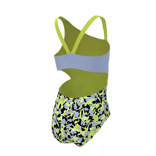 Girls' Nike Shred Camo Asymetrical One-Piece Swimsuit - Image 2