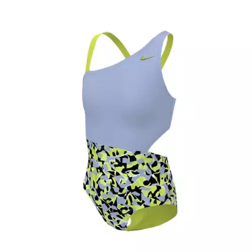 Girls' Nike Shred Camo Asymetrical One-Piece Swimsuit - Image 3