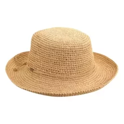 Adult Dorfman-Pacific Crocheted Raffia Upturn Sun Hat